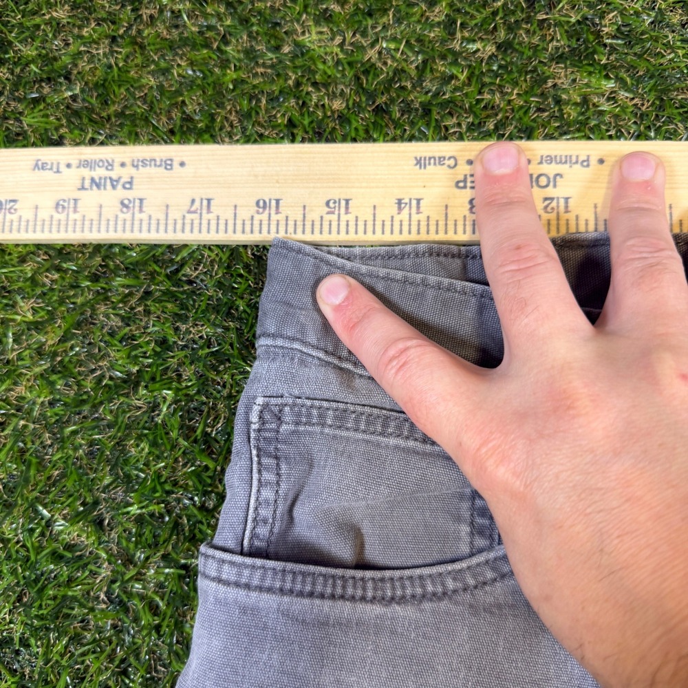 Carhartt Mens Relaxed Fit Canvas Work Pants Grey 32x32 Utility Carpenter Trouser - Picture 5 of 10